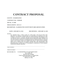 Bid Forms For Contractors Sample Business Template Proposal Letter