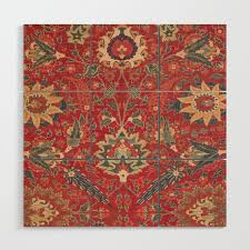 colorful rug pattern wood wall art