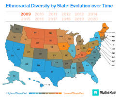 most least diverse states in america