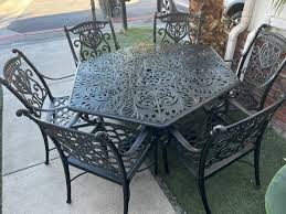 7pc Hanamint Outdoor Patio Dining Table