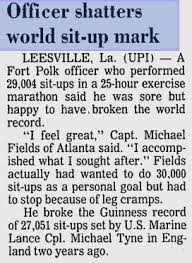 Sit Up World Records