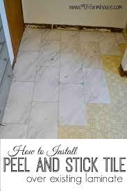 Stick Tile Bathroom Floors Diy
