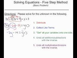 solving equations in one variable 5