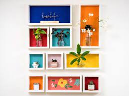 Gallery Wall With Shadowboxes