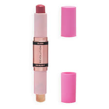 makeup revolution blush and highlight stick mauve glow