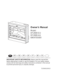 User Manual Dimplex Df2608 English