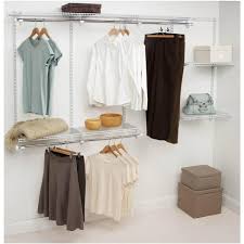 Maximizing the open feel to the walk in closet. Rubbermaid Configurations 4 8 Feet Custom Diy Closet Organizer Kit White Target