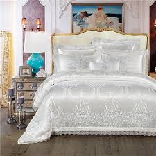 Ivory Wedding Bedding Set Jacquard