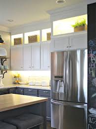 Why not add a fresh coat of paint instead of replacing them entirely. Home Dzine Kitchen Use The Space On Top Of Kitchen Cabinets