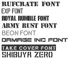 stencil army fonts free