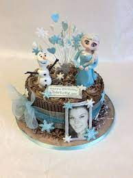 Elsa Anna Chocolate Cake gambar png