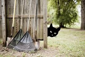 Cat Garden Decor Kitty Yard Art Fence