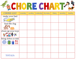 Free Behavioral Aid Printables Chore Chart For Toddlers