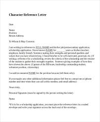 9 Character Reference Letter Template Free Sample