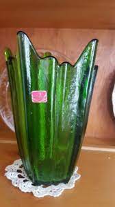 Rare Viking Green Glass Vase