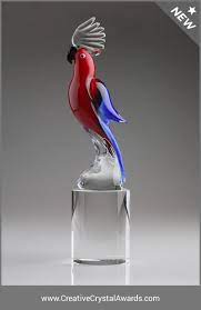 Murano Style Art Glass Bird Figurine