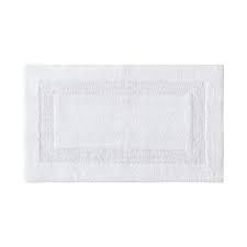 reversible white solid cotton rug