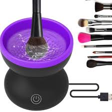automatic cosmetic brush cleaner