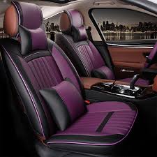 Leather Purple Car Seat Covers Purple