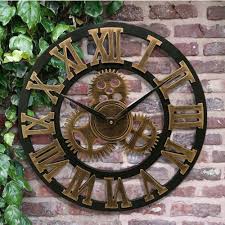 Gear Wall Clock Industrial Round Face