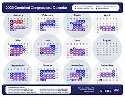 2023 combined congressional calendar