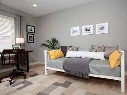 Soft Gray Office With Day Bed Home