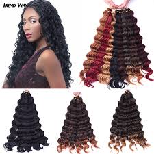 Check spelling or type a new query. 22inch Ombre Long Deep Wave Crochet Braids Hair Bundles Braiding Hair Synthetic Hair Extensions For Black Women Freetress Braids Aliexpress