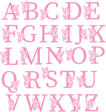 erfly monogram alphabet engraved