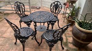 Vintage Cast Iron Table And Chairs