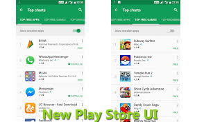 Google Play Receiving New Look Of Top Charts Menu And Many