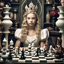 Шахматная королева и Алиса в стране…» — создано в Шедевруме