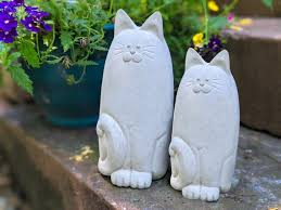 Cat Statues For Garden Natural Stone