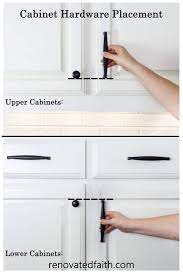 how to install cabinet handles straight