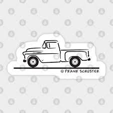 57 chevrolet pickup truck sticker