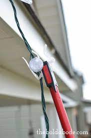 how to hang christmas lights without a