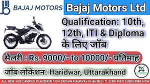 trades and diploma job in bajaj motors
