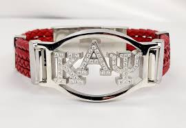 kappa ss crystal leather bracelet