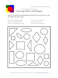 Crafts, coloring pages and activities to help young children learn their shapes. Shapes And Colors Worksheet All Kids Network