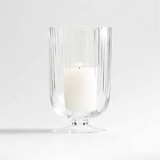 Venus Fluted Glass Hurricane Candle