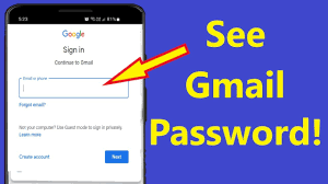 how to see your gmail pword if you