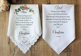 personalised wedding handkerchief gift
