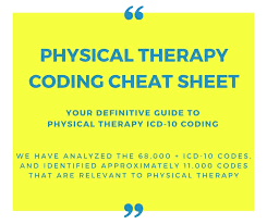 physical therapy coding cheat sheet