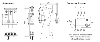 Dual rcd consumer unit wiring diagram wiring diagram is a simplified adequate pictorial representation of an electrical circuit. 3 Pole 40a Rcbo 10ka 30ma C Curve Type A Busbar Type With Neutral Pigtail Lsto40c 003a