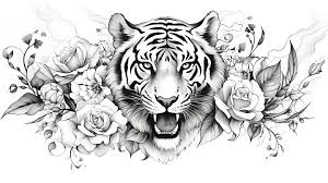 tiger tattoo sketch background images