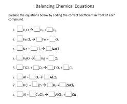 Balancing Chemical Equations 8