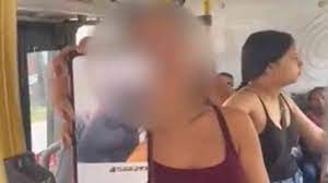 Mulher grava homem suspeito de importunação sexual dentro de ônibus 