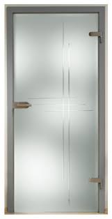 modern frosted interior glass door with