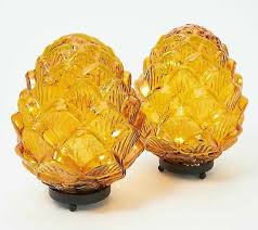 glass pinecones by valerie amber