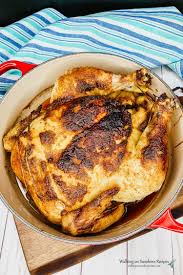 Baste 2 or 3 times during cooking. Dutch Oven Roast Chicken Walking On Sunshine Recipes