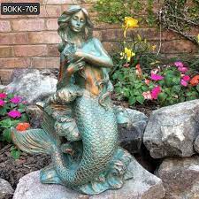 Life Size Bronze Mermaid Garden Statue
